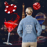 I Hit The Jackpot Vegas Bachelorette Bride To Be Denim Jacket<br><div class="desc">This cute denim jacket features bold fun typography,  I hit the jackpot. Great for bachelorette parties and girly get togethers. To change the text click on the personalize button.</div>