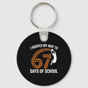 I Hooped My Way To 67 Days Of School Srt Teacher F Keychain