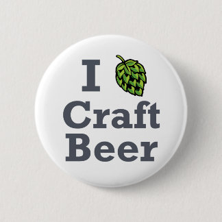 I [hop] Craft Beer Button