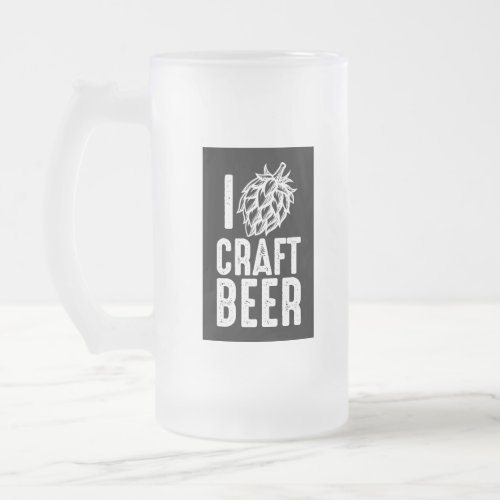 I Hop Craft Beer Frosted Glass Beer Mug