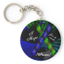 I Hope For A Cure Ribbon Keychain