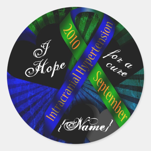 I Hope For A Cure Ribbon Stickers (Front)