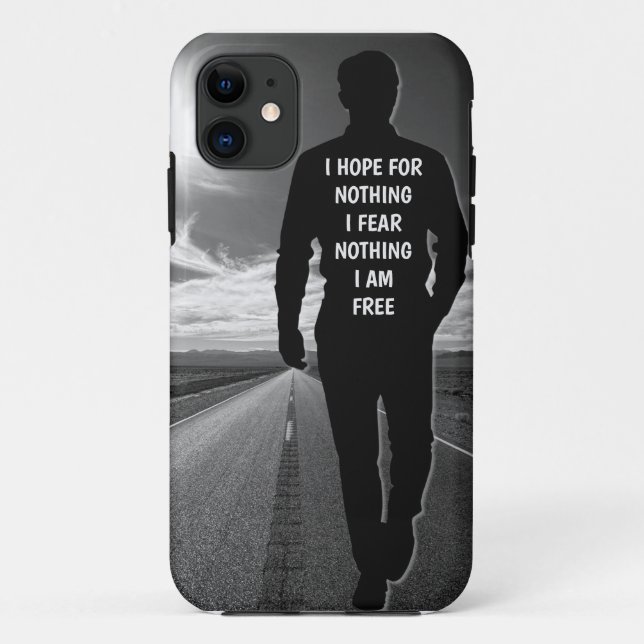 I hope for nothing motivational quote Case-Mate iPhone case (Back)
