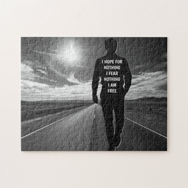 I hope for nothing motivational quote jigsaw puzzle (Horizontal)