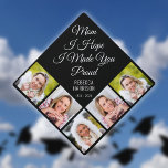 I Hope I Made You Proud Memorial 5 Photo Collage Graduation Cap Topper<br><div class="desc">Personalize with a special message, 5 photos, name and date. Designed by Thisisnotme©</div>