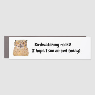 I hope I see an owl Car Magnet
