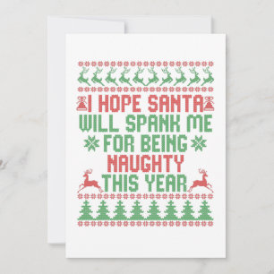 I Hope Santa Will Spank Me For Being Naughty This Thank You Card