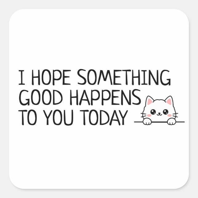  I Hope Something Good Happens to You Today Square Sticker (Front)