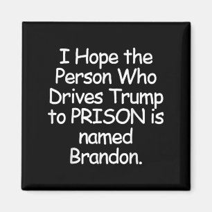 I Hope The Person Who Drives Trump To Prison  Magnet