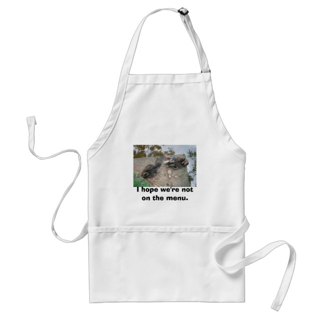 I hope we're not on the menu. adult apron (Front)