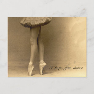 I hope you dance postcard