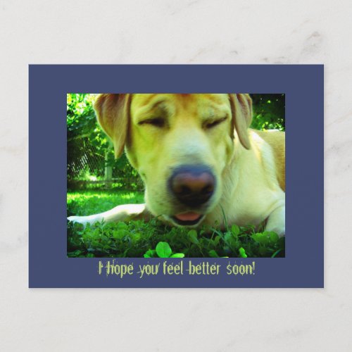 I hope you feel better soon postcard