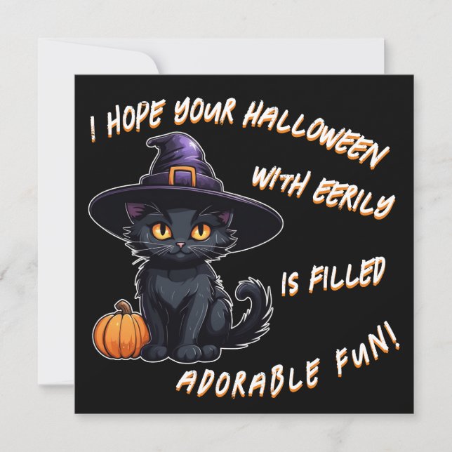 I hope your Halloween..... Tarjeta festiva plana Holiday Card (Front)