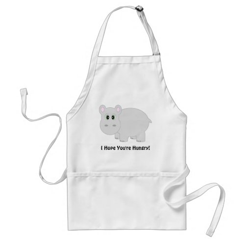 I Hope Youre Hungry Hippo Apron