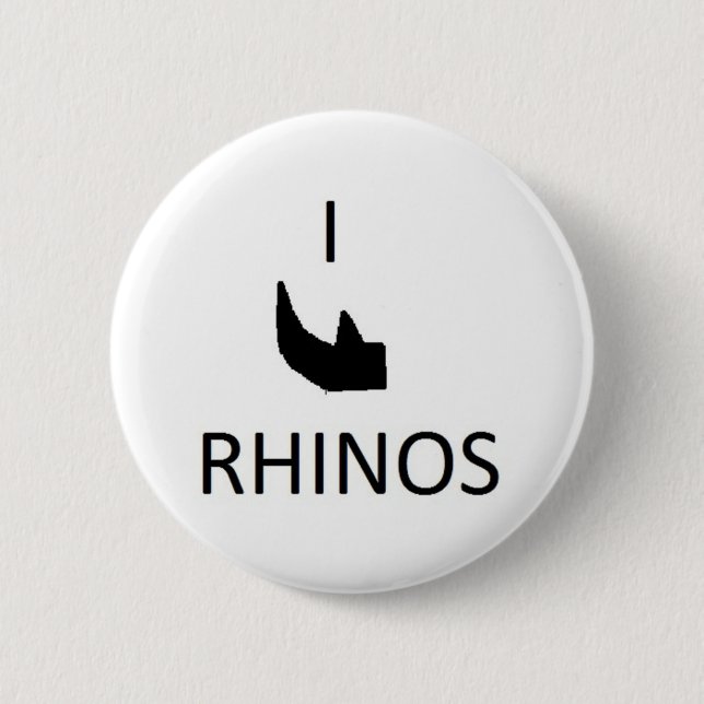 I horn rhinos button (Front)