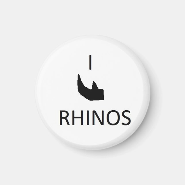 I horn rhinos magnet (Front)