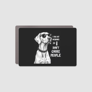 I Hug My Weimaraner So I Dont Choke People Funny D Car Magnet