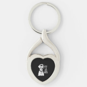 I Hug My Weimaraner So I Dont Choke People Funny D Keychain