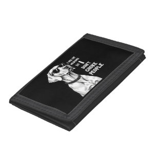 I Hug My Weimaraner So I Dont Choke People Funny D Tri-fold Wallet