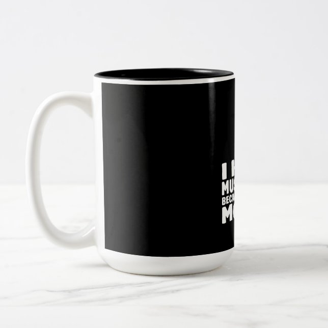 I Hunt Mushrooms Because I Have No Morels Two-Tone Coffee Mug (Left)