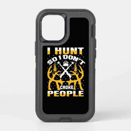 I Hunt So I Dont Choke People OtterBox Defender iPhone 12 Mini Case