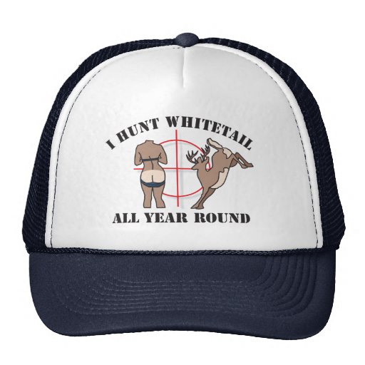 I Hunt Whitetail All Year Round Trucker Hat | Zazzle