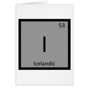 I - Icelandic Pony Horse Chemistry Element Cards