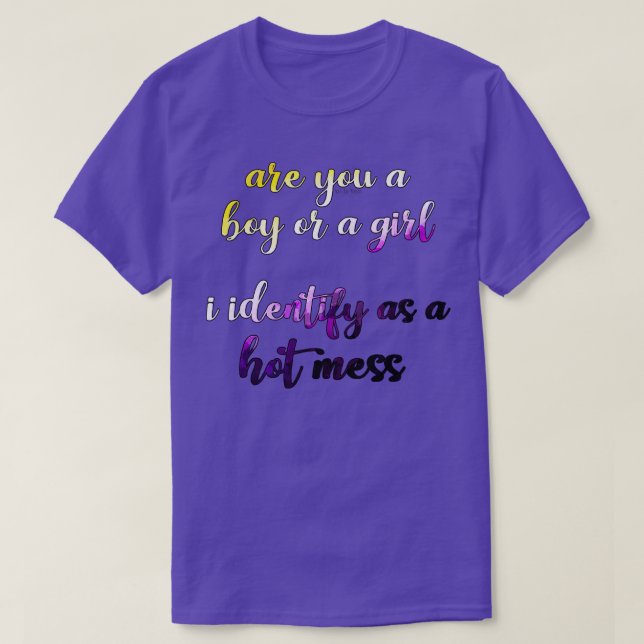 I identify as a hot mess T-Shirt (Design Front)