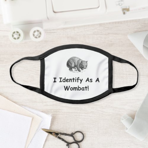 I Identify As A Wombat Face Mask