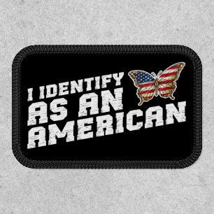 I Identify As An American Butterfly American Flag Patch