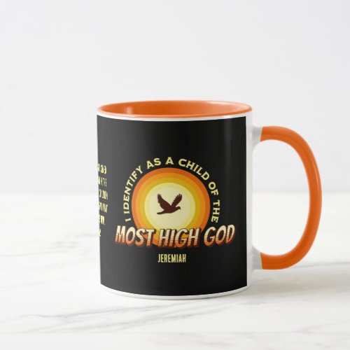 I IDENTIFY AS CHILD MOST HIGH GOD Vintage Sunset Mug