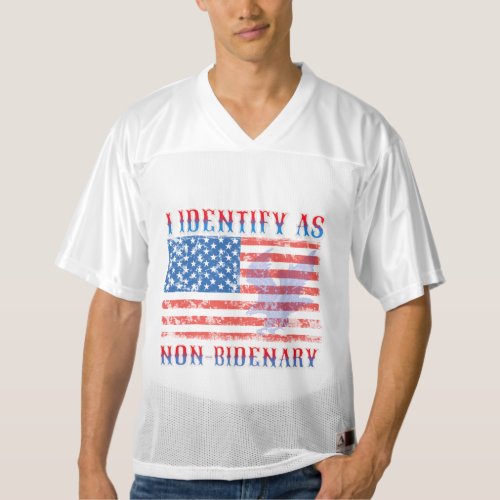 I Identify As Non Bidenary American Flag T_Shirt