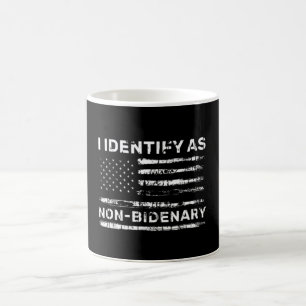 I Identify As Non-Bidenary Vintage American Flag Coffee Mug
