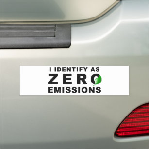 I identify as zero emissions car magnet