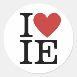 I ❤️ IE Industrial Engineering Students/Faculty Classic Round Sticker