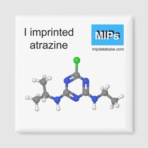 I imprinted atrazine magnet ball and stick