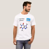 I imprinted caffeine ball and stick model T-Shirt (Front Full)