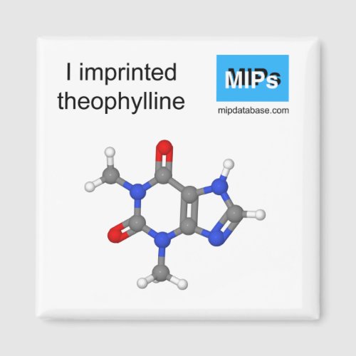 I imprinted theophylline magnet ball and stick