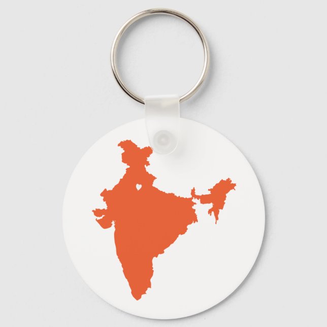 I ♥ India Keychain (Front)