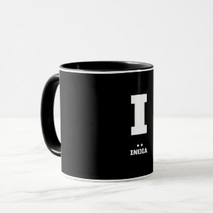 I(India) NATO Phonetic Alphabet & Morse Code Mug