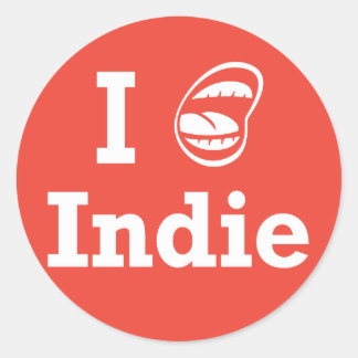 I [☺] Indie Classic Round Sticker