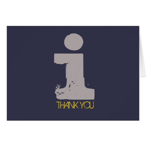 I Initial Collection Bar Mitzvah Thank You Card
