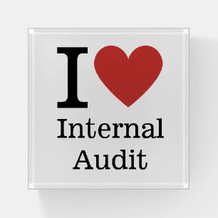 I ❤️ Internal Audit for Employees CUSTOM Paperweight