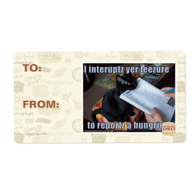 I interupt yer Leezure Label (Front)