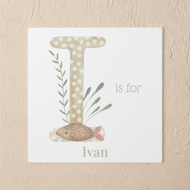 I is for Custom Name Animal Letter Art (Creator Uploaded)