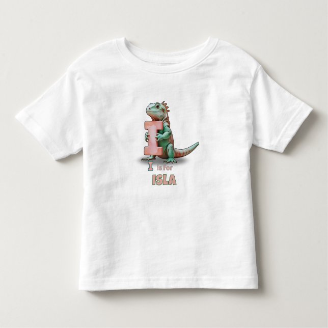 I is for Isla – Personalized Toddler T-shirt  (Front)