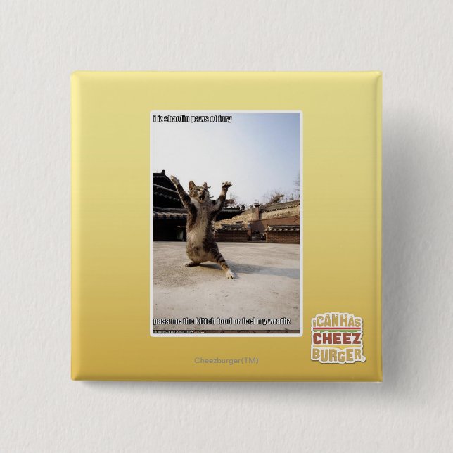 I iz shaolin paws of fury button (Front)