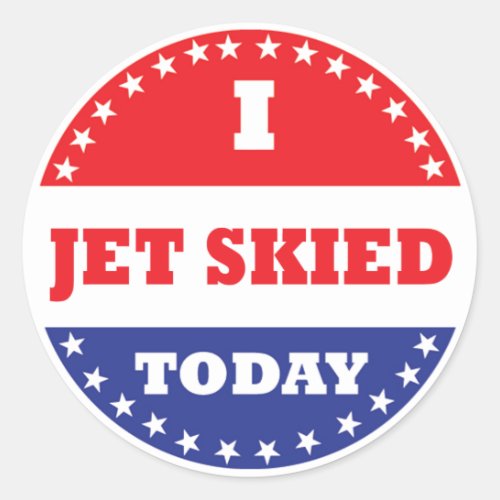 I Jet Skied Today Classic Round Sticker