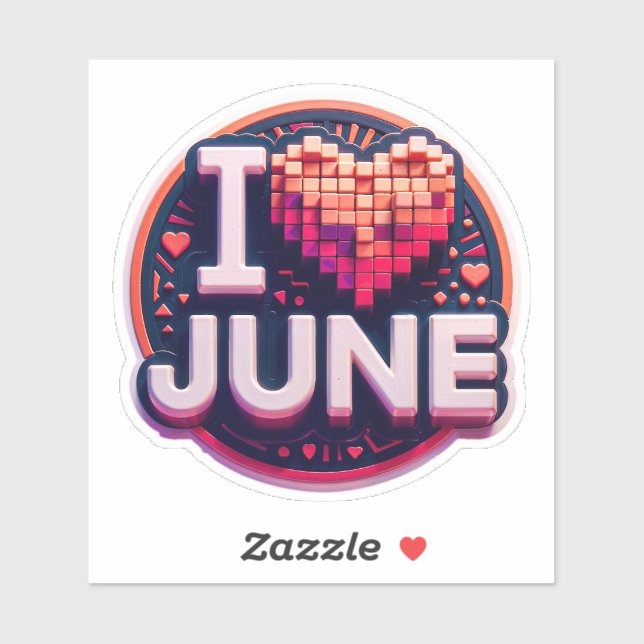 I❤️June - Vibrant and Expressive Sticker (Sheet)