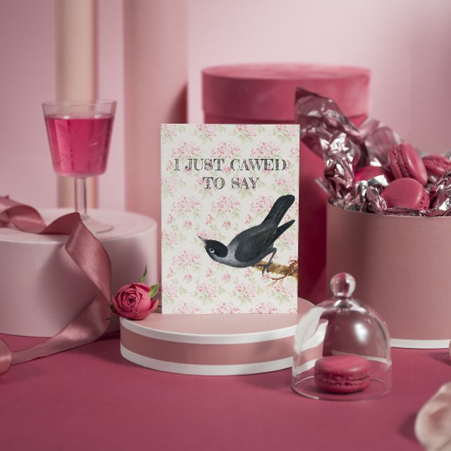 I just cawed to say I love you Crow Valententine Holiday Card (Creator Uploaded)